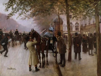 De Boulevards, Avond voor het Café Napolitain, eind 19e eeuw